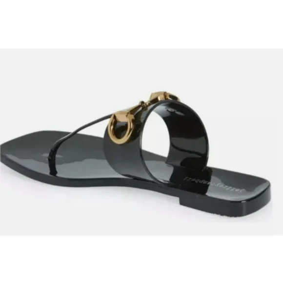 A Lil Bit Shiny Slip on Sandals - Black - Picture 4 of 4
